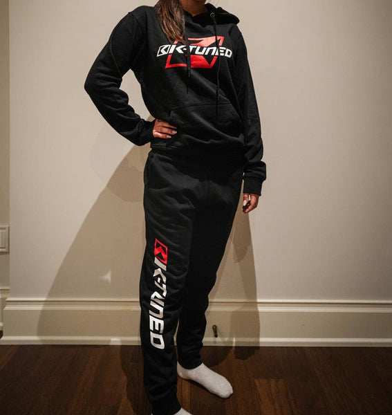 New* K-Tuned Sweatpants - White and Red Logo on Black