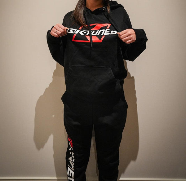 New* K-Tuned Hoodie - White and Red Logo on Black