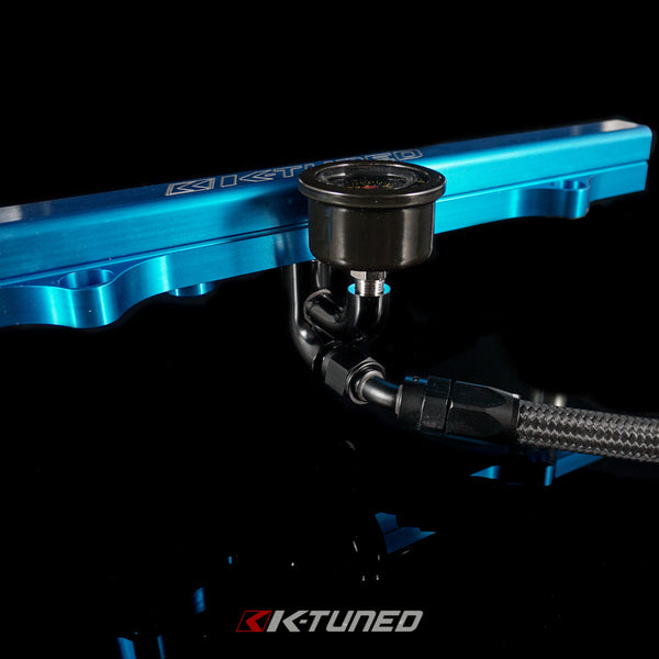 Center Mount Fuel Rail Fitting  Gauge and 6AN Ports