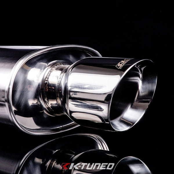 Universal Muffler - Polished / Short (Offset Inlet / Center Outlet)